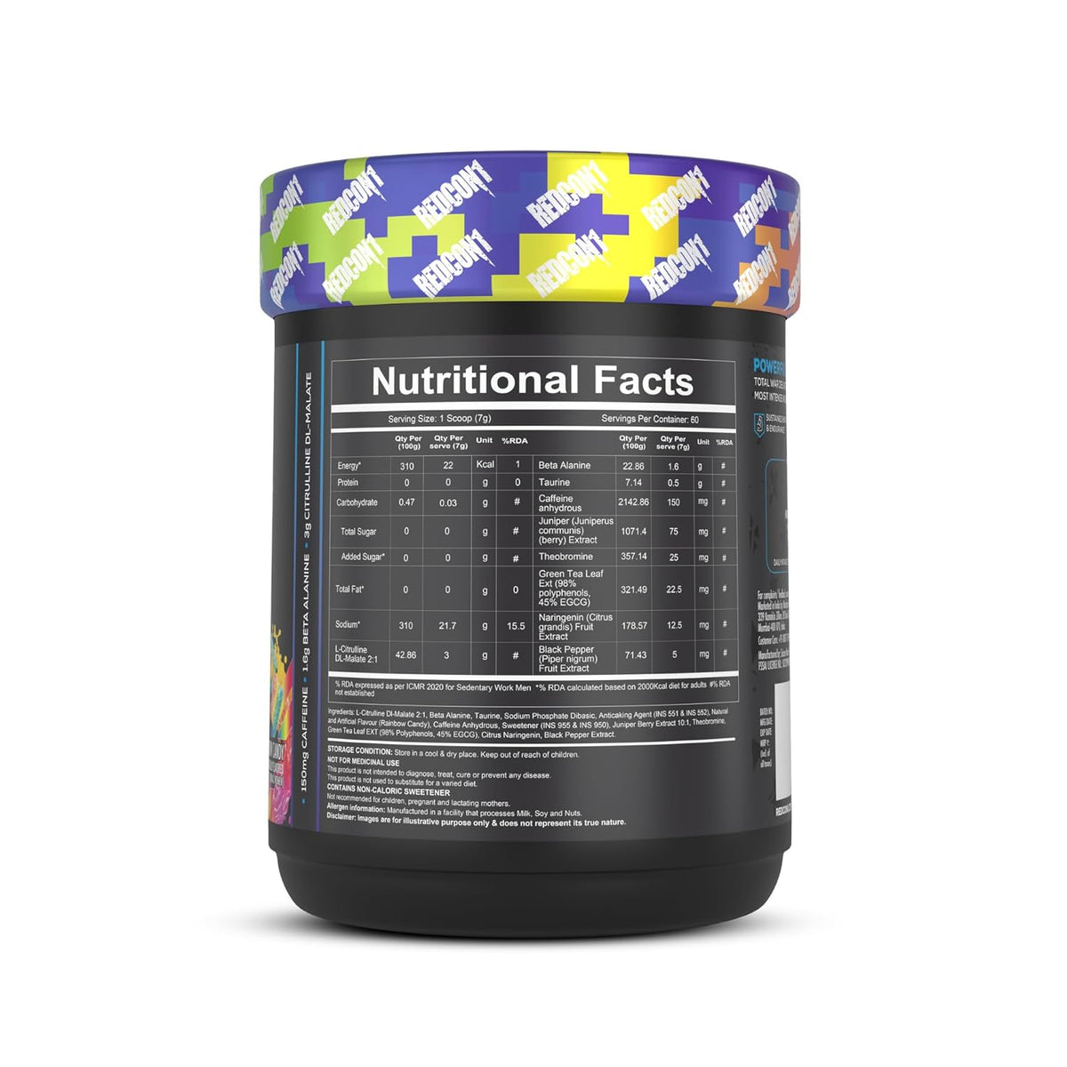 REDCON1 TOTAL WAR PRE-WORKOUT 420 GM RAINBOW CANDY