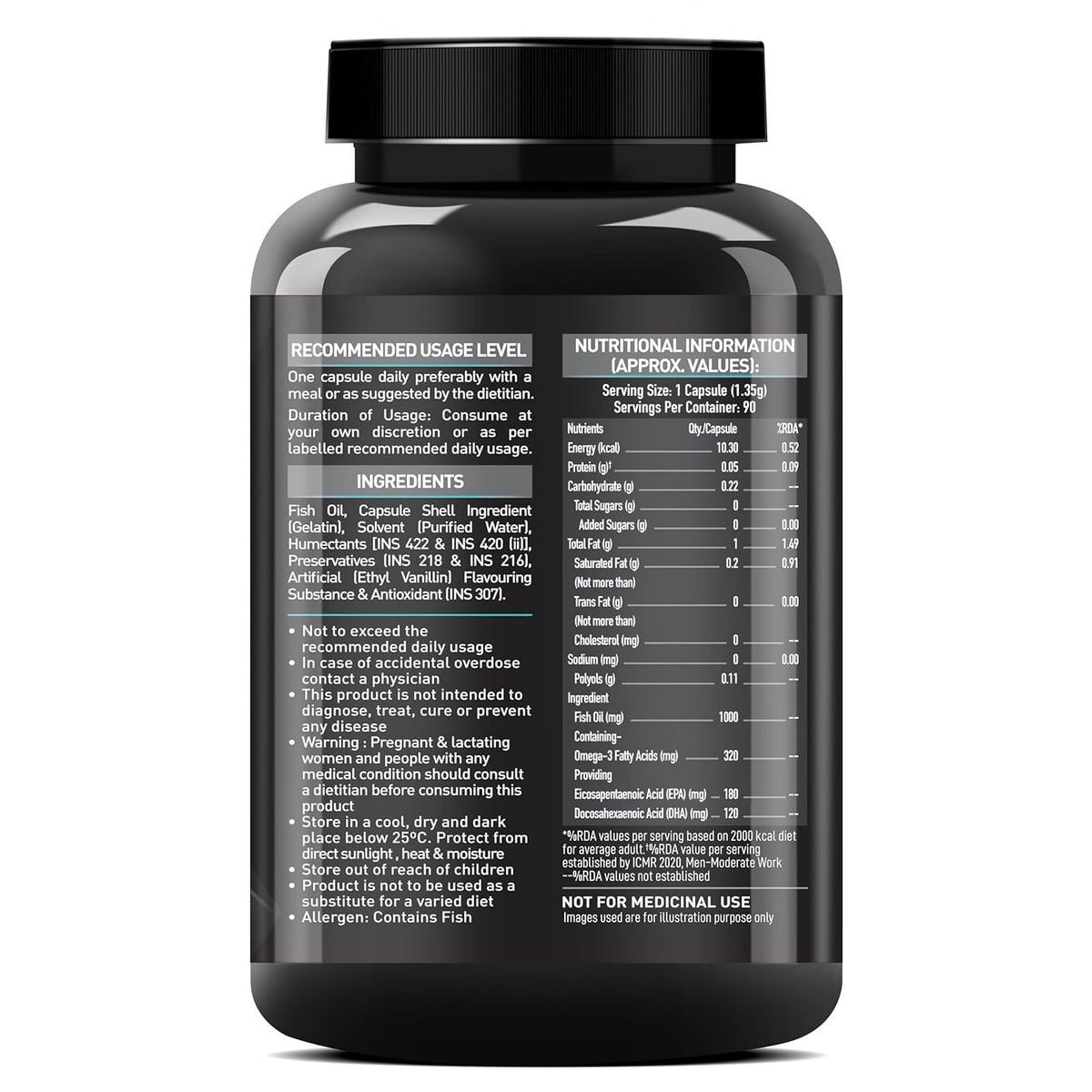 MUSCLEBLAZE FISH OIL 1000 MG 90 CAPSULES