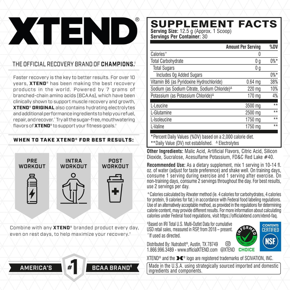 XTEND ORIGINAL BCAA 375 GM WATERMELON EXPLOSION