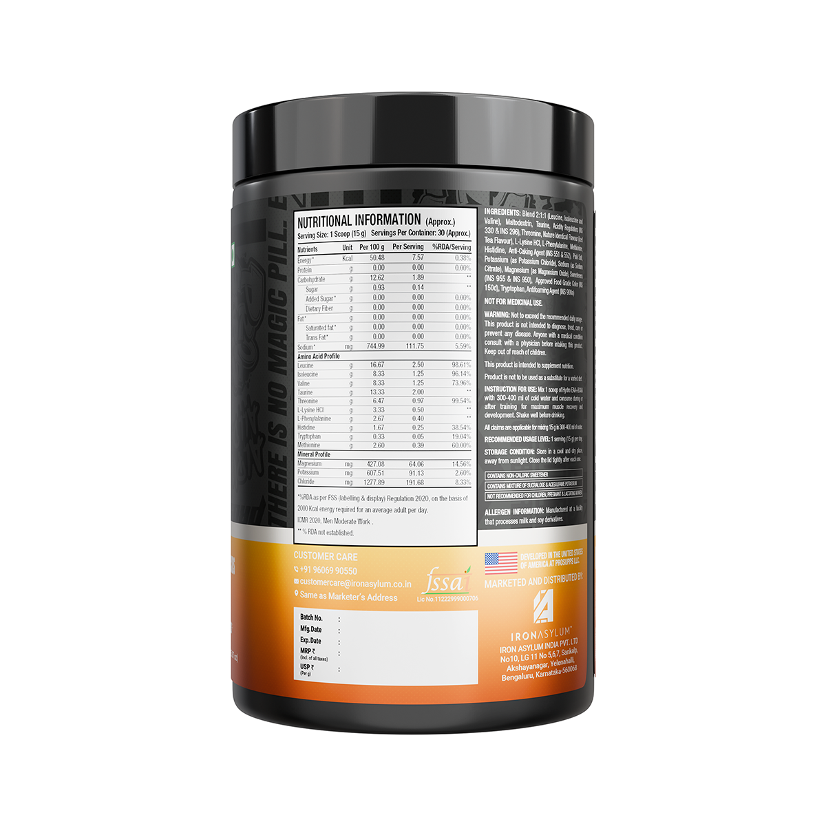 Prosupps Hydro EAA + BCAA 30 Servings 450 Gm Texas Tea