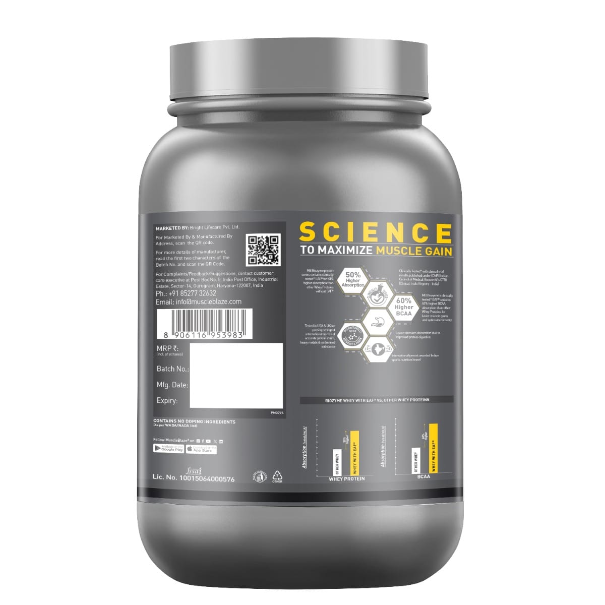 Muscleblaze Biozyme Performance Whey 1 Kg Magical Mango