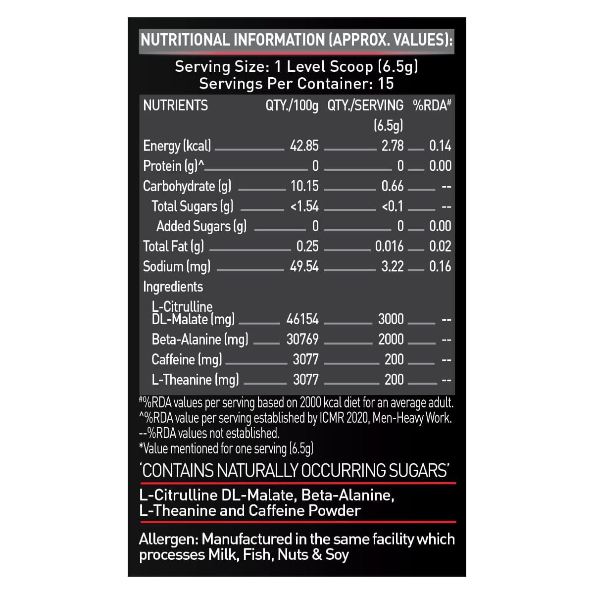 MUSCLEBLAZE PRE-WORKOUT 200 XTREME 100 GM TANGY ORANGE