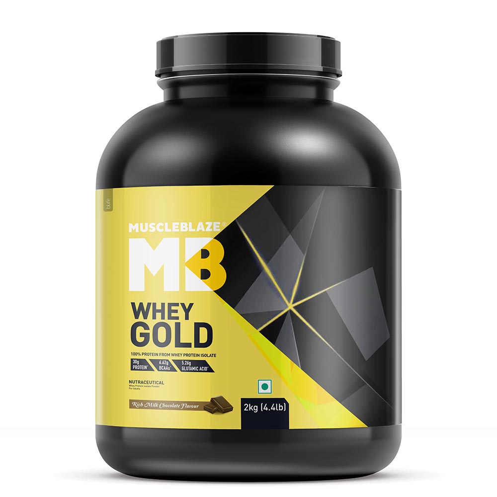 Muscleblaze Whey Gold Isolate 2 Kg Rich Milk Chocolate - Front