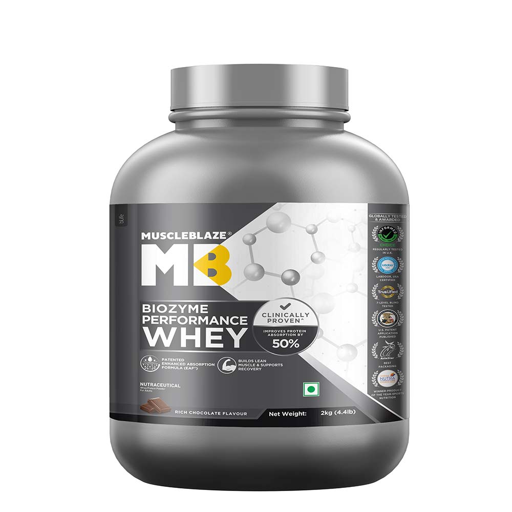 Muscleblaze Biozyme Performance Whey 2 Kg Rich Chocolate - Front
