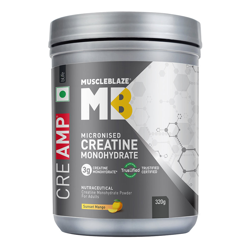 Muscleblaze Creamp Creatine 320 Gm Sunset Mango - Front