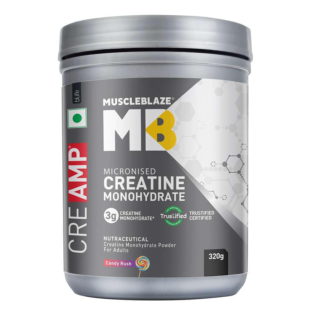 Muscleblaze Creamp Creatine 320 Gm Candy Rush - Front