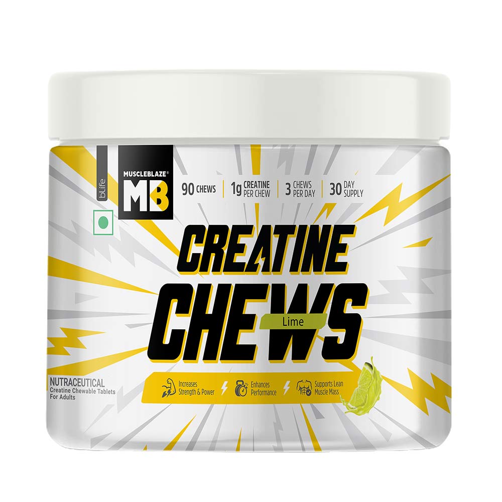 Muscleblaze Creatine Chews 90 Chews Lime - Front