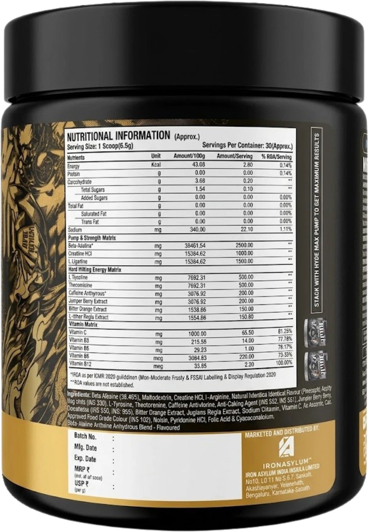 PROSUPPS HYDE XTREME 195 GM PINEAPPLE