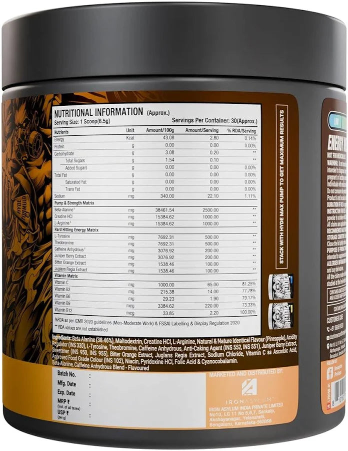 PROSUPPS HYDE XTREME 195 GM STRAWBERRY LEMONADE