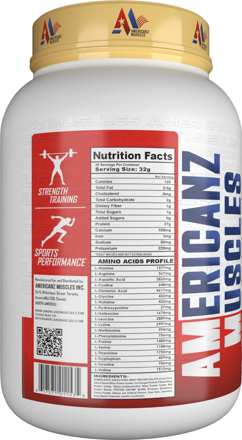 AMERICANZ MUSCLES PROFESSIONAL PROTEIN 900 GM TRIPLE CHOCOLATE