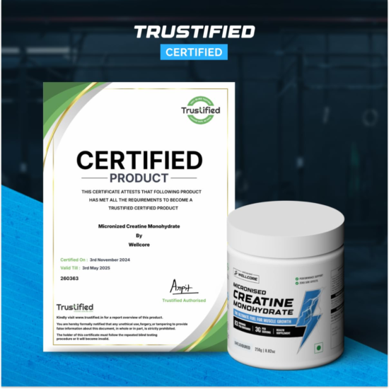 11 Wellcore Creatine Monohydrate 100gm (33 serv)
