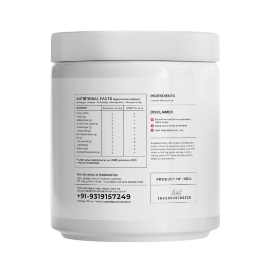 14 Wellcore Creatine Monohydrate 100gm (33 serv)