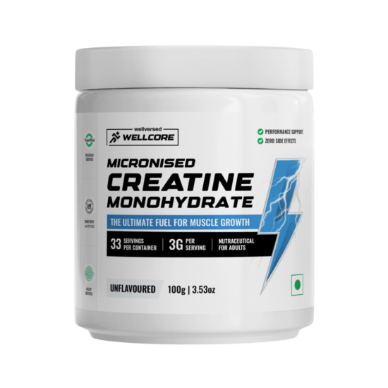 8 Wellcore Creatine Monohydrate 100gm (33 serv)