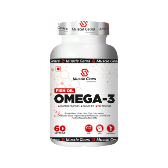 Brown Modern New Product Instagram Post (45) Muscle Gears Fish Oil Omega 3 1000Mg 60 Caps